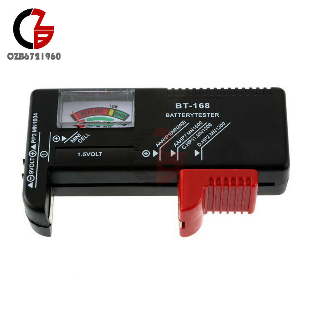 BT-168 AA/AAA/C/D/9V/1.5V Universal Button Cell Battery Volt Tester Checker