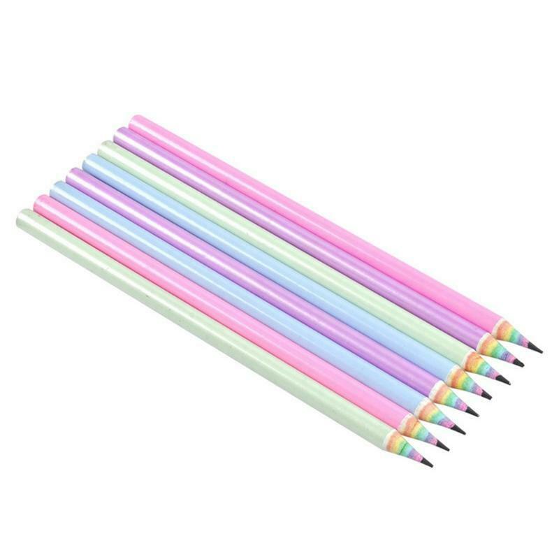Set of 12 HB Pencils Rainbow HB Pencils for Class Rewards Student School Home