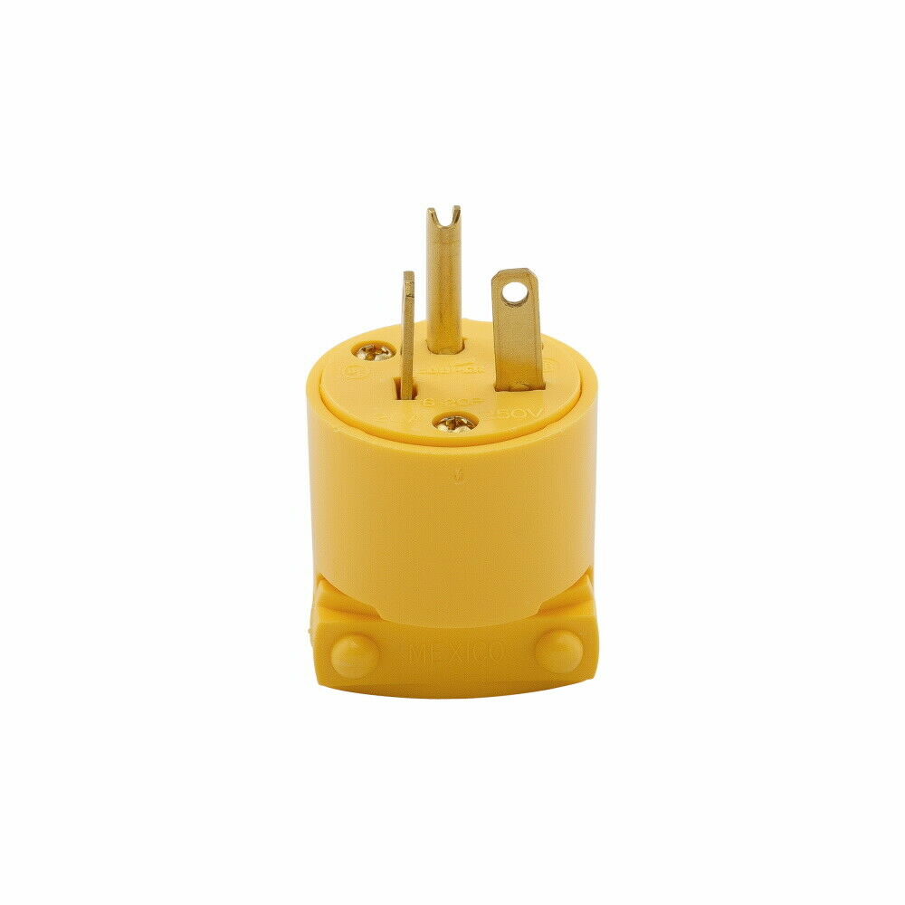 1pcs-COOPER 4509 20A 250V Heavy Duty Grade Thermoplastic Vinyl Plug