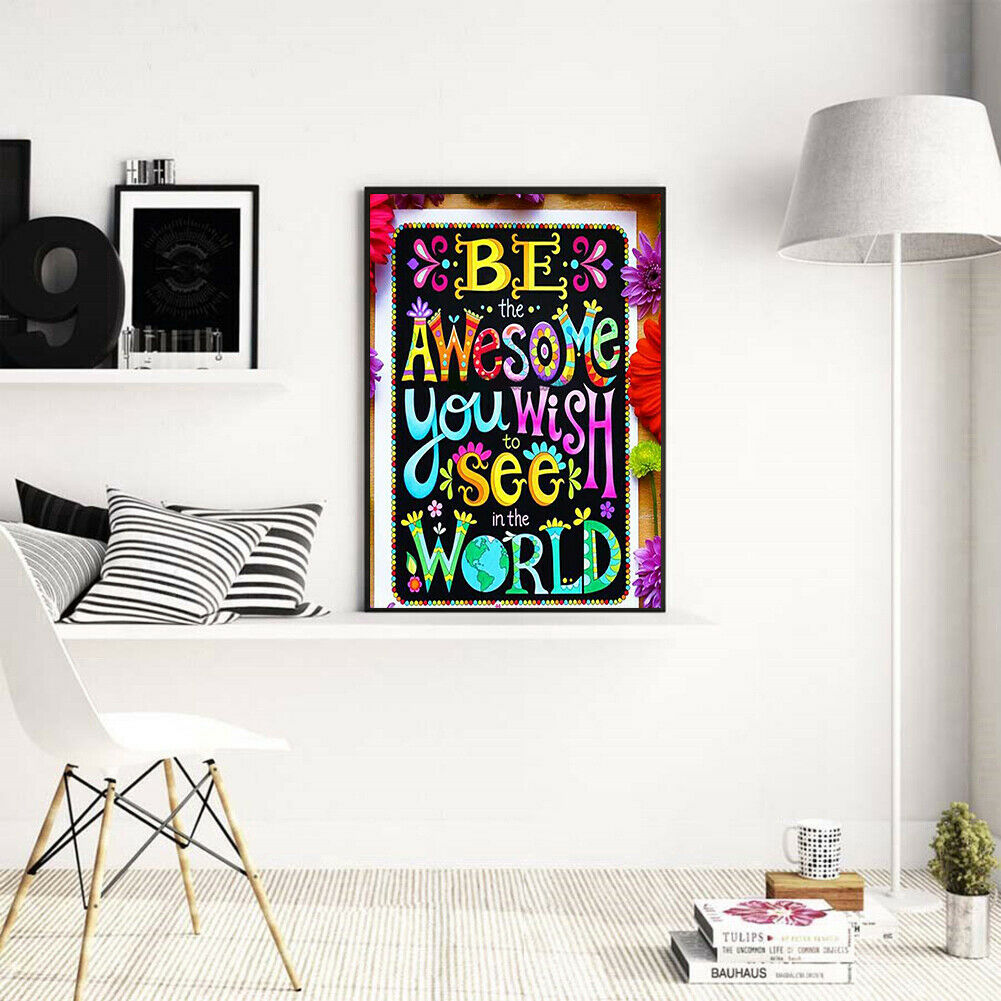 See World 5D DIY Full Drill Diamond Painting Picture Rhinestone Home Decor @