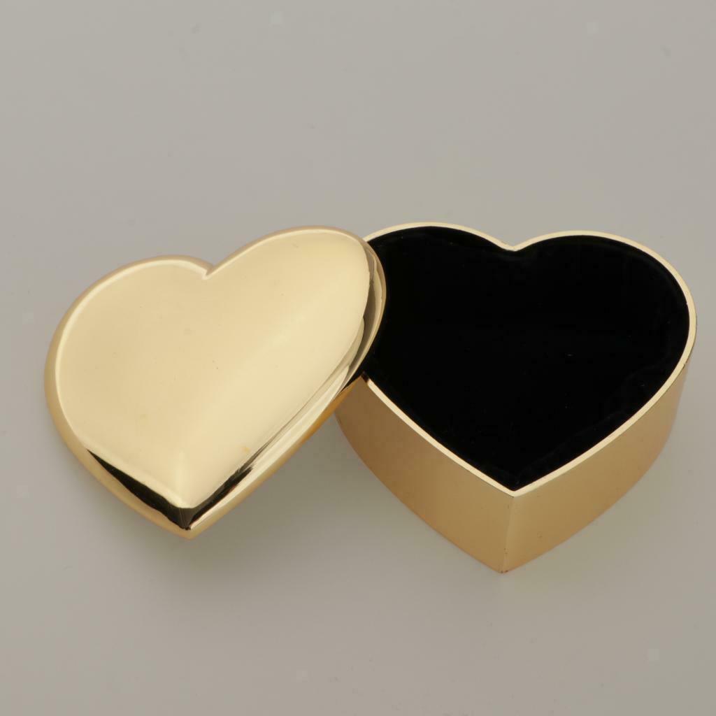 2x Fashion Creative Heart Gift Box Couple Ring Box Jewelry Box Organizer Box