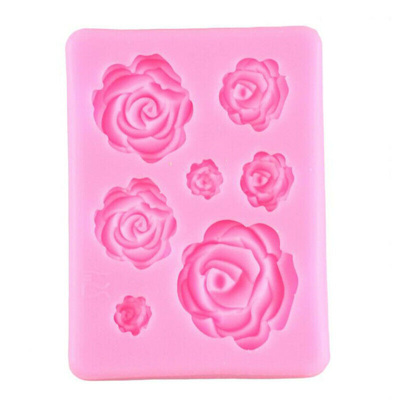 Rose Flower Silicone Mold Cake Decorating Tool Candy Clay Chocolate Fonda.l8