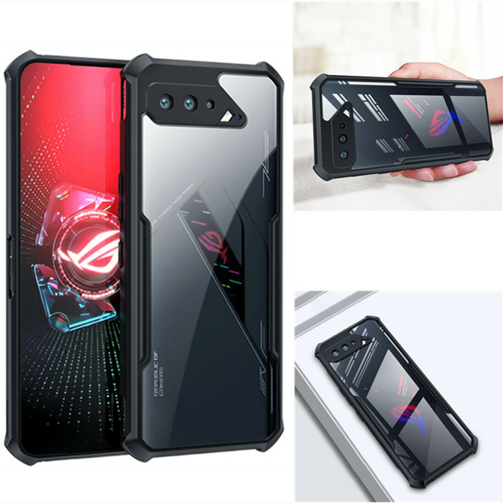 for ASUS ROG Phone5 TPU+PC Soft Protective Case Shock-proof Shell Back Cover