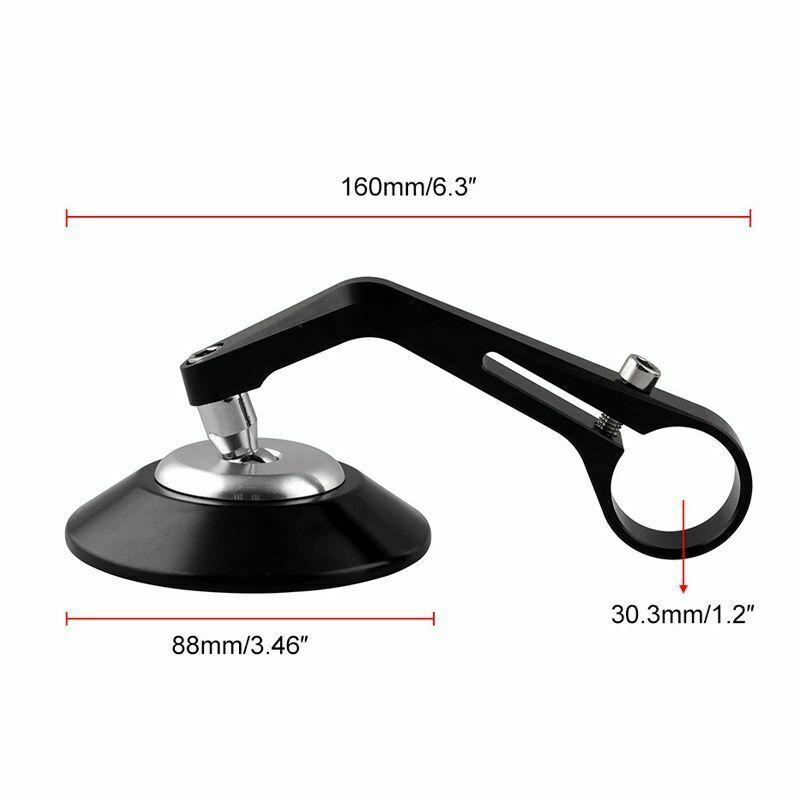 2PCS Motorcycle Bikes Rear View Side Handlebar End Plug Mirrors Black Round Kit