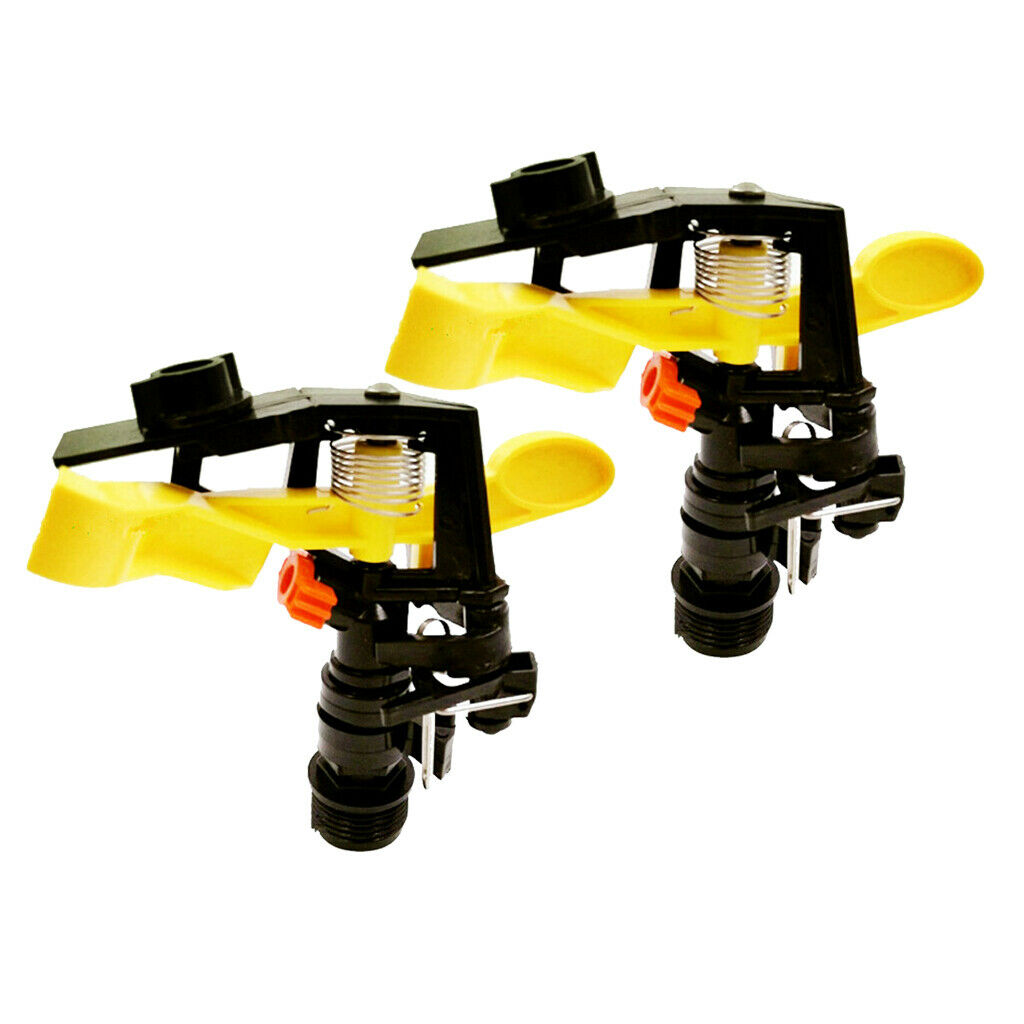 2x 3/4 "DN20 Plastic Sprinkler Head Adjustable Nozzle Lawn Irrigation Supplies
