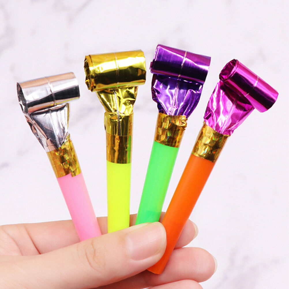 20Pcs small multi color party blowouts whistles kids birthday party toys gifDD