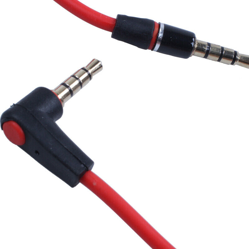 3.5mm 1/8 inch Male to Male 4 Pole Car AUX Audio Cord Cable Record Headphone RQ7