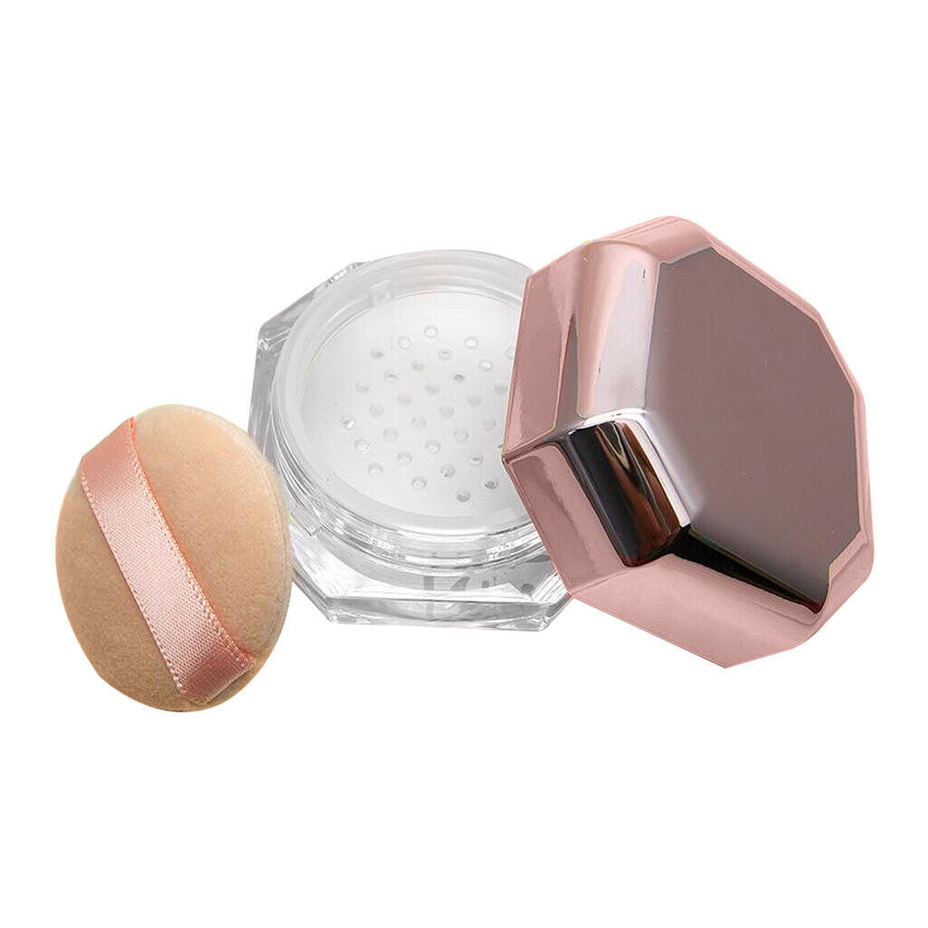 8 ML 0.28 OZ Loose Powder Container DIY with Sponge Puff and Net Sifter