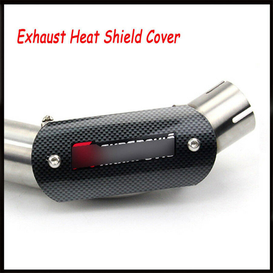 Carbon Fiber Color Motorcycle Exhaust Mid Link Pipe Heat Shield Guard Protector