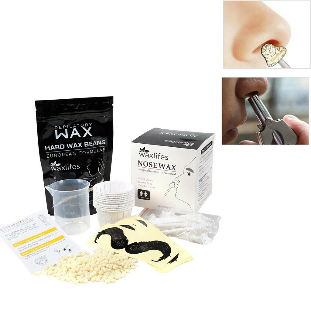 Gentle yet Painless Quick Nose Wax Kit for Men Lips Facial Nose Moustache