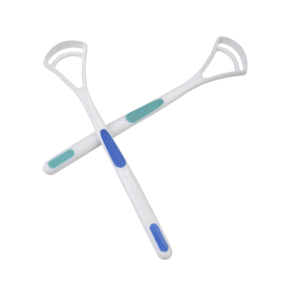 2Pcs Soft Tongue Cleaner Scraper Dental Mouth Oral Clean Heath Care Brush Tool