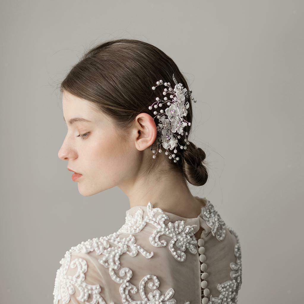 Bridal Pearls Crystal Hair Comb Wedding Party Prom Hair Clip Hair Accessory