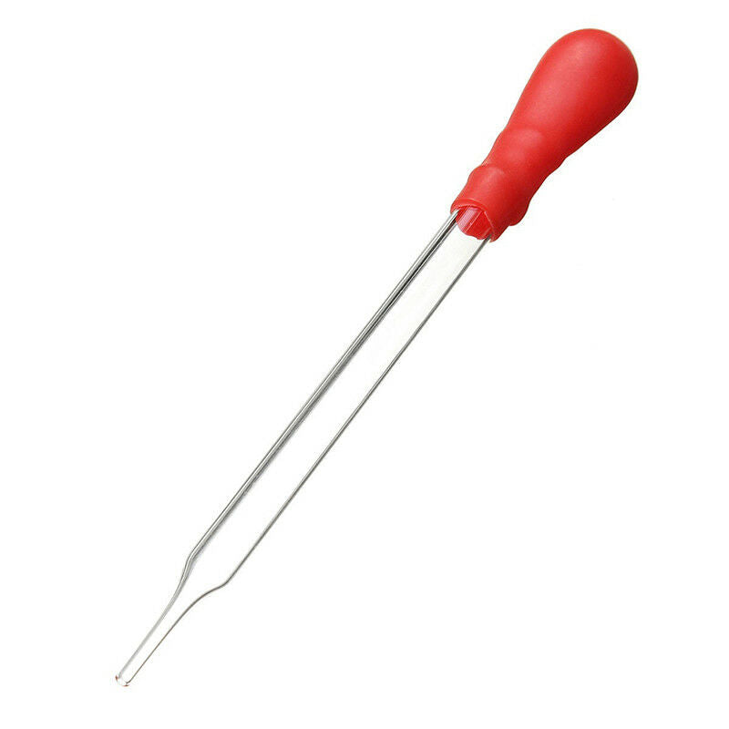 10Pcs 10ml 12cmGlass Pipette MedicineLaboratory Dropper Red RubberHead Pip.l8