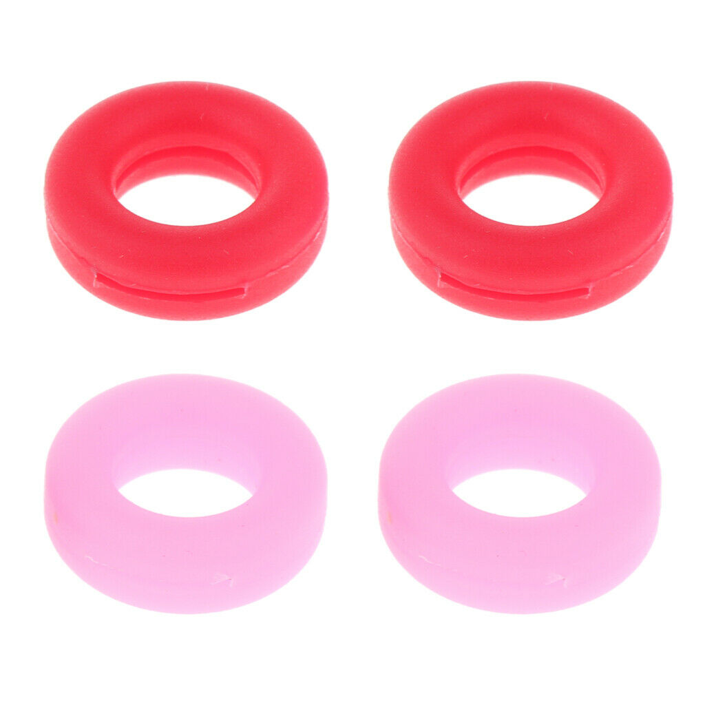 2 Pairs Anti Slip Silicone Ear Hooks Holder for Glasses Red Pink