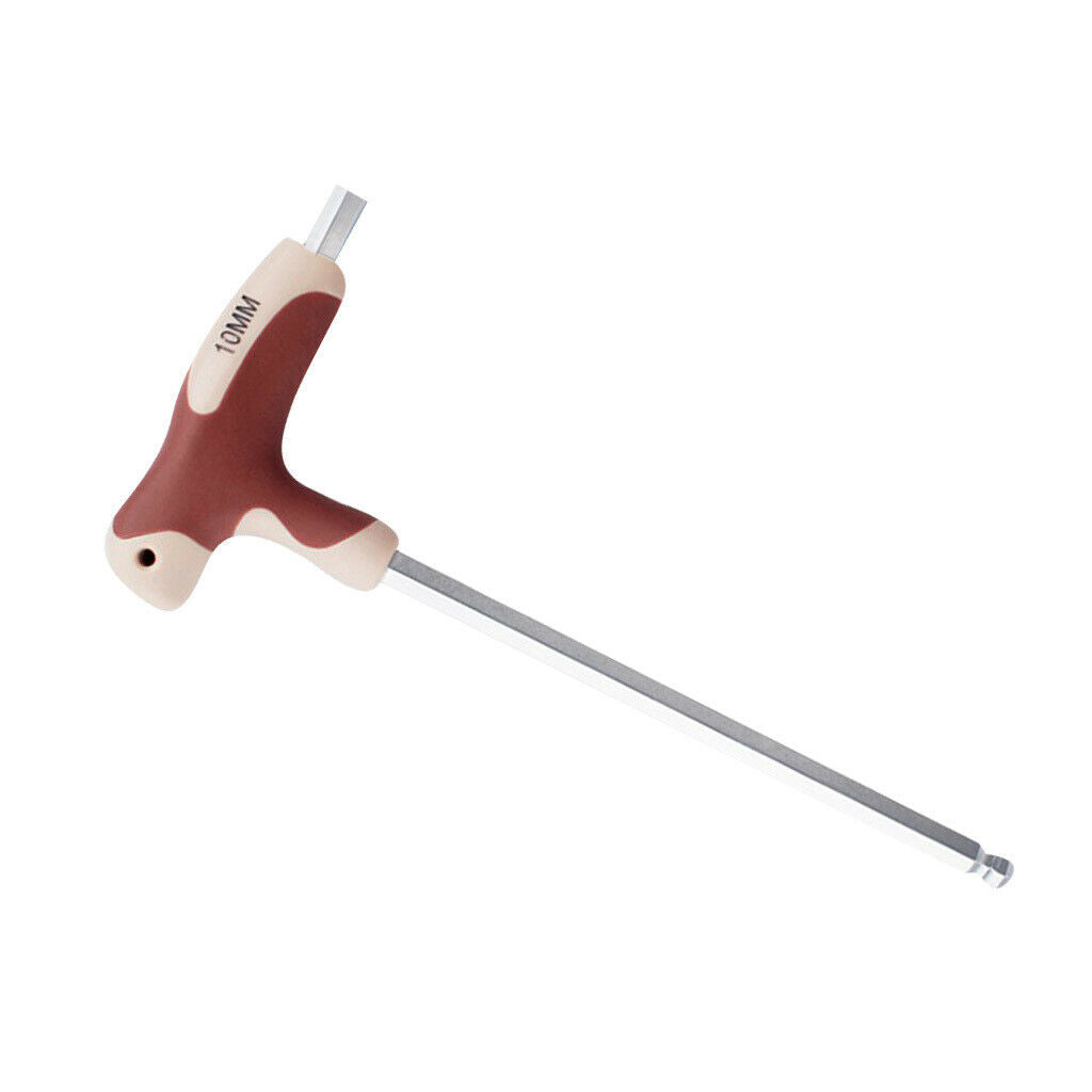 Steel Support Metric 10mm T Handle Type Allen Wrench Screwdriver Ball End