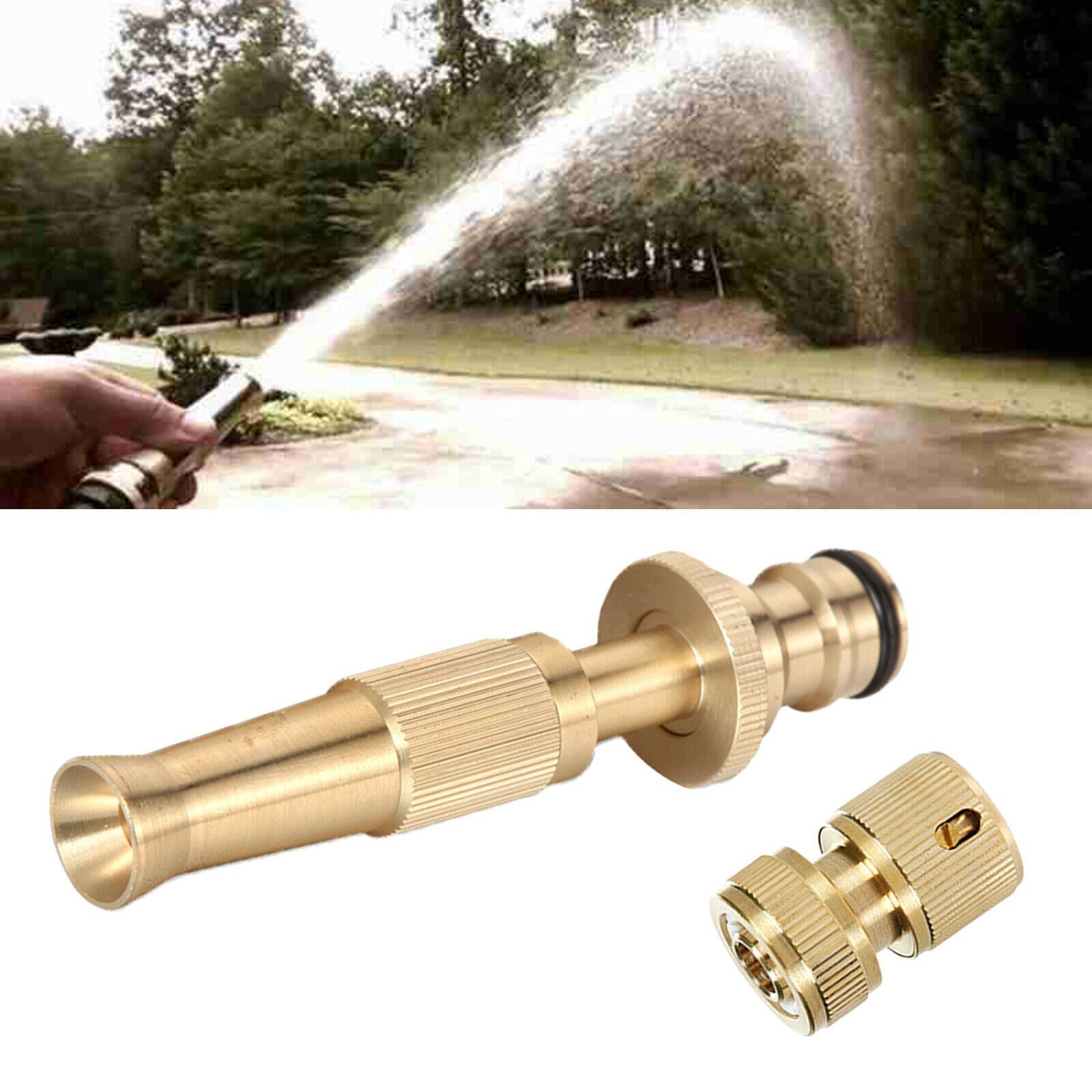 Car Washing Lawn Pressure Irrigation Spray Gun Brass Head Nozzle Adjustable