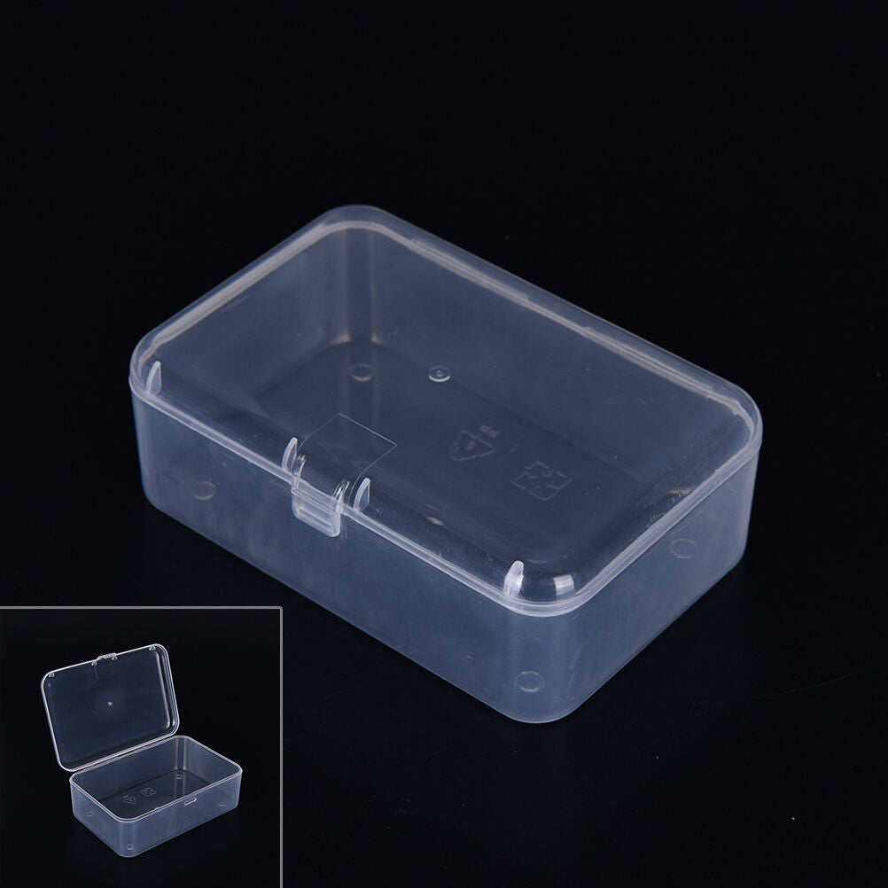 New Small Transparent Plastic Storage Box clear Square Multipurpose displa.l8