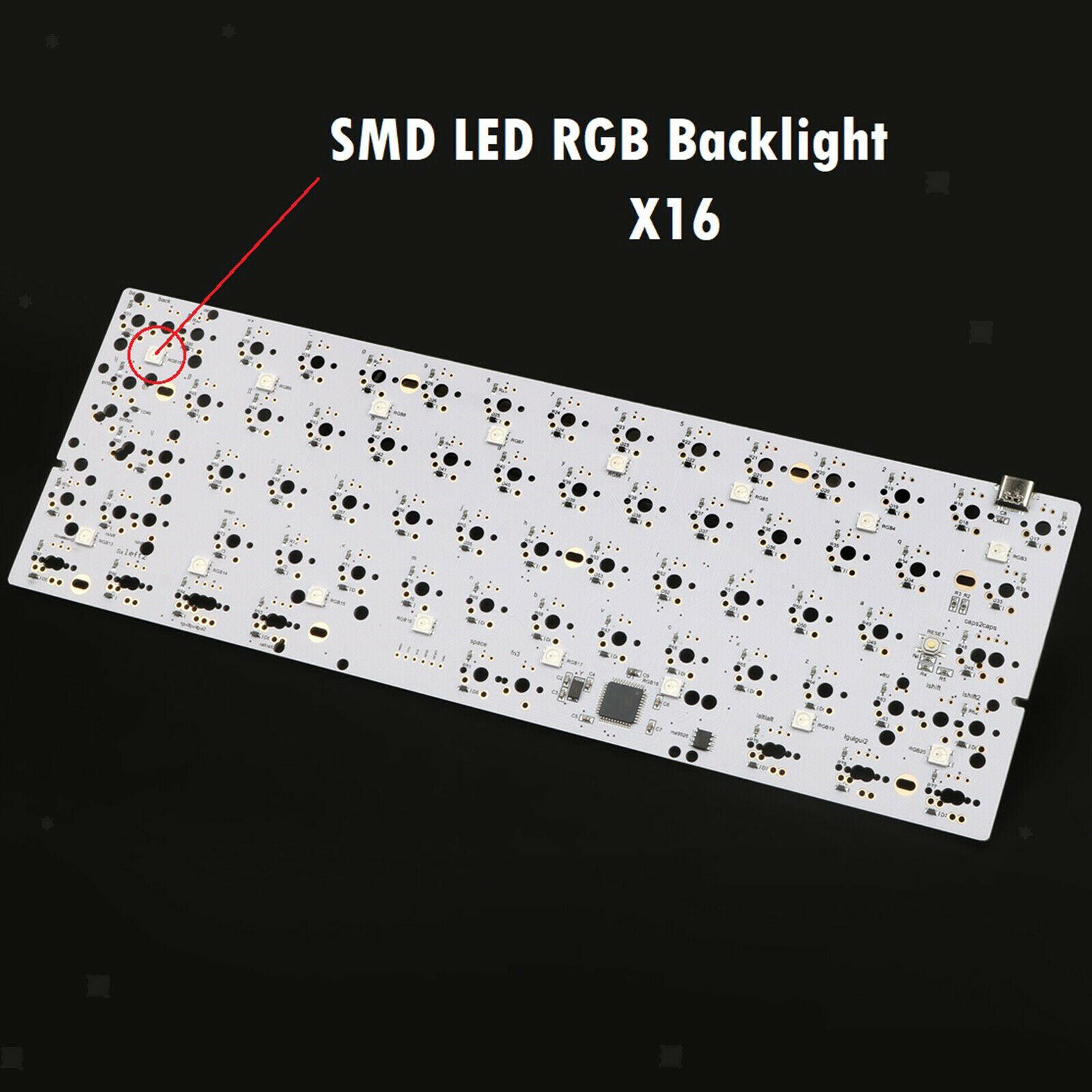 RGB PCB Circuit Board GH60 60% White for XD60 64 68 DIY Customized Kit