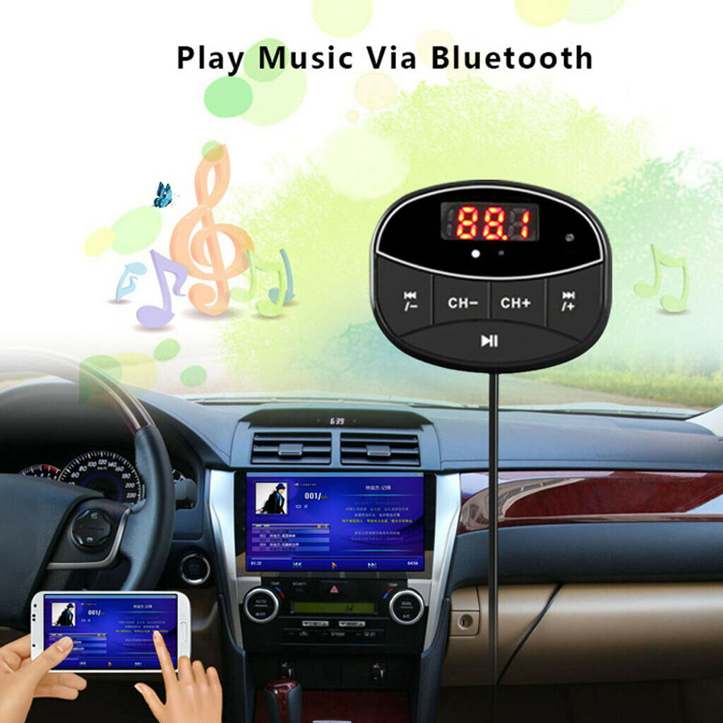 Bluetooth USB Car Charger &AUX Kit Handsfree FM Transmitter Radio MP3 Player