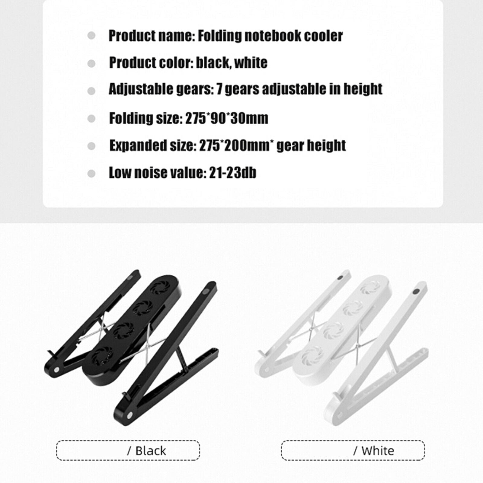Laptop Stand with Fan Heat Dissipation Non-Slip Notebook Riser Support Rack