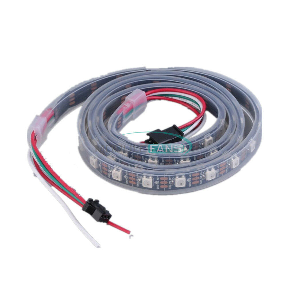 New WS2812B 5050 RGB Strip 1M 60 Leds 60LED Black PCB Individual Addressable 5V
