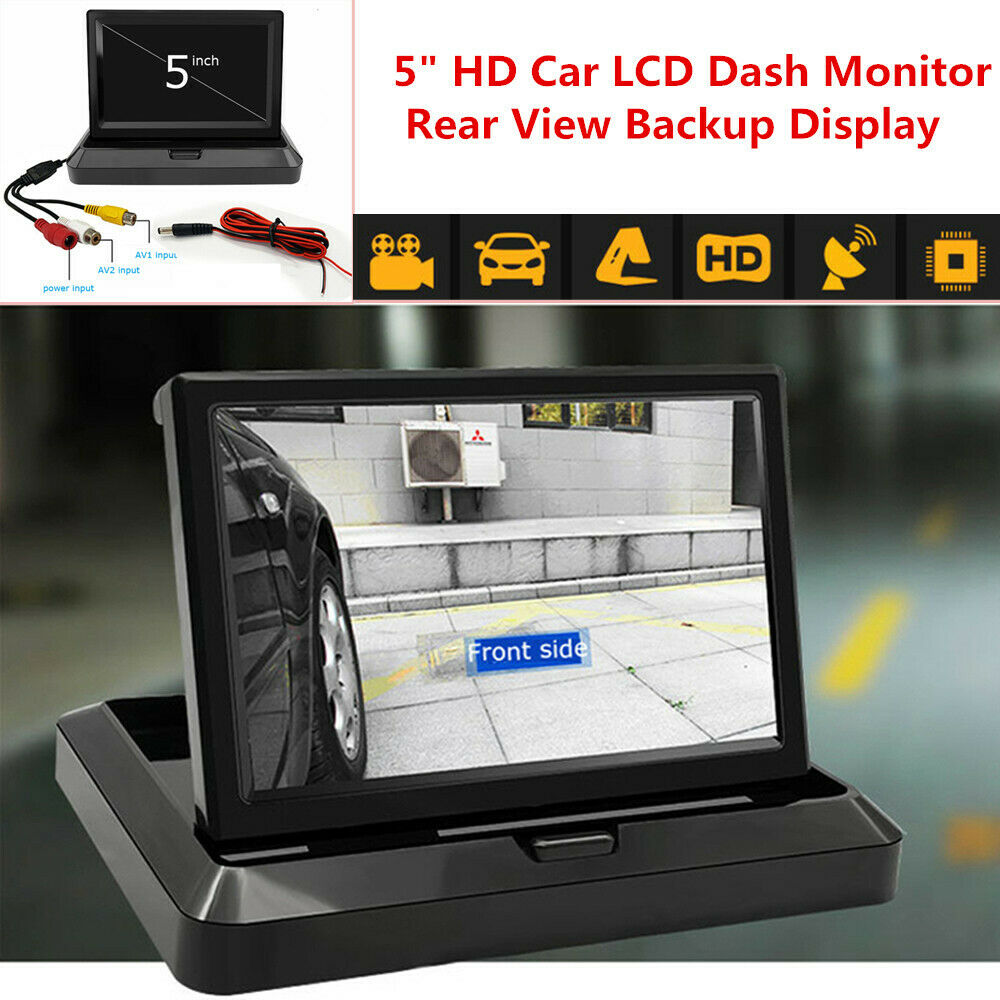 5" HD Car LCD Dash Monitor Rear View Backup Display Reverse Parking Camera Well