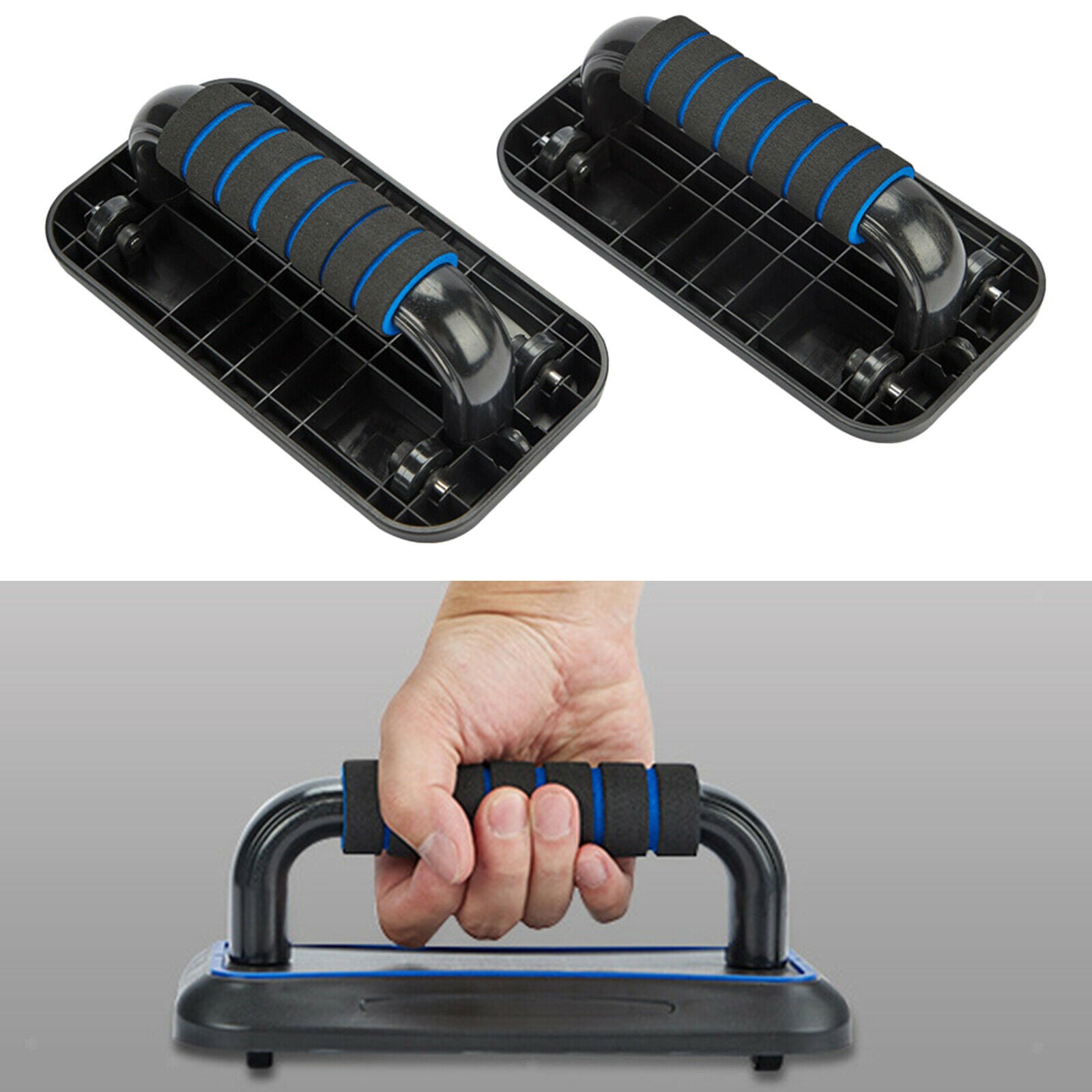 Push Up Bars Foam Grip Handles Press Pull Up Stand Home Exercise Workout Gym