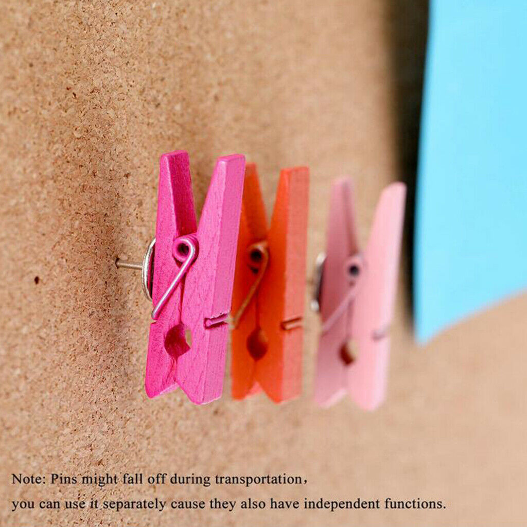 Multicolor Wooden Clips 100 Pieces