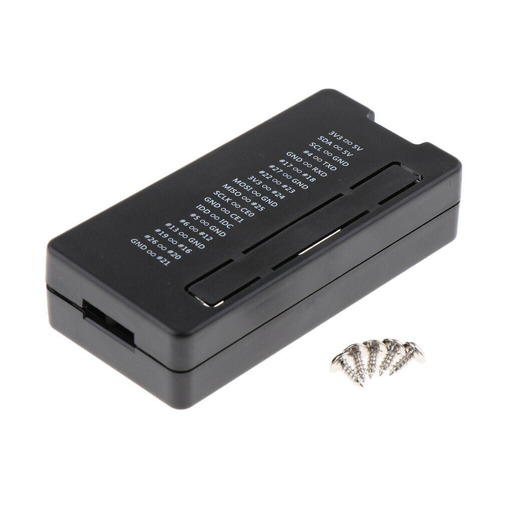 Black Plastic GPIO Reference Case Protective Cover for Raspberry Pi zero 1.3/W