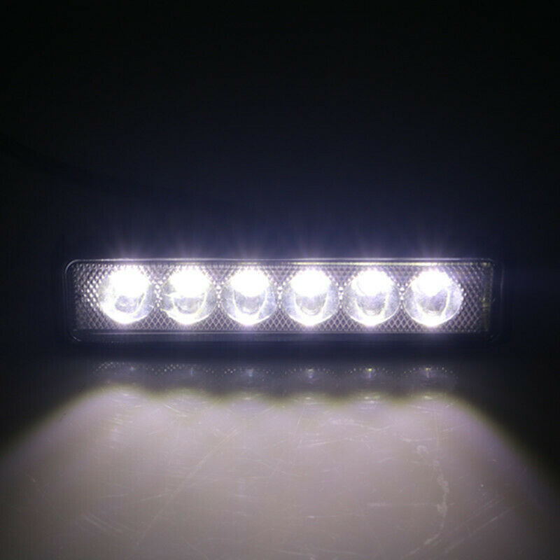 12V 18W 6" Led Work Light Bar Flood Driving Fog Lamp Offroad Car SUV Truck ATV