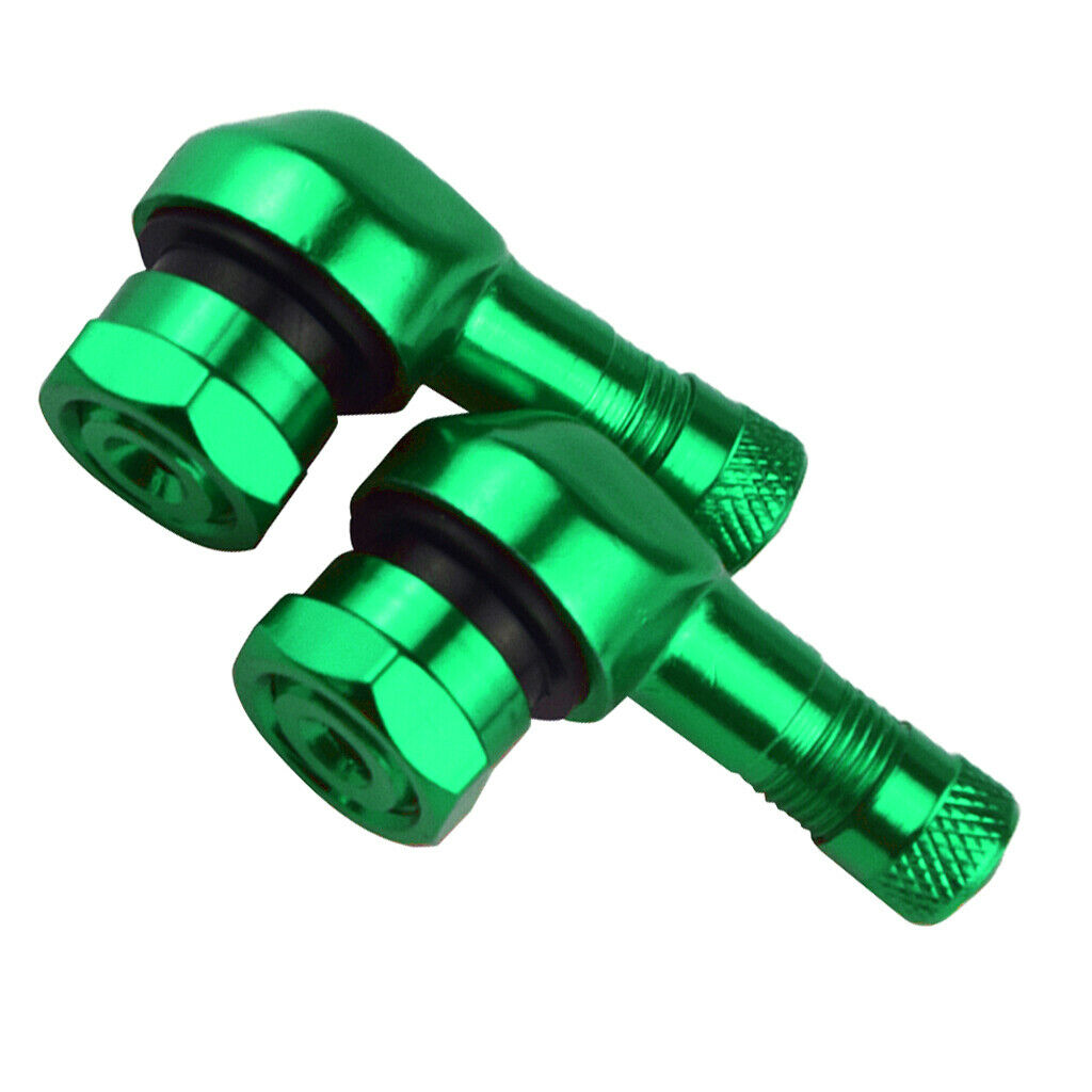 Motorcycle CNC Aluminum 11.3mm Tire Wheel Stem Valve 90 Degree Angled 4 in 2