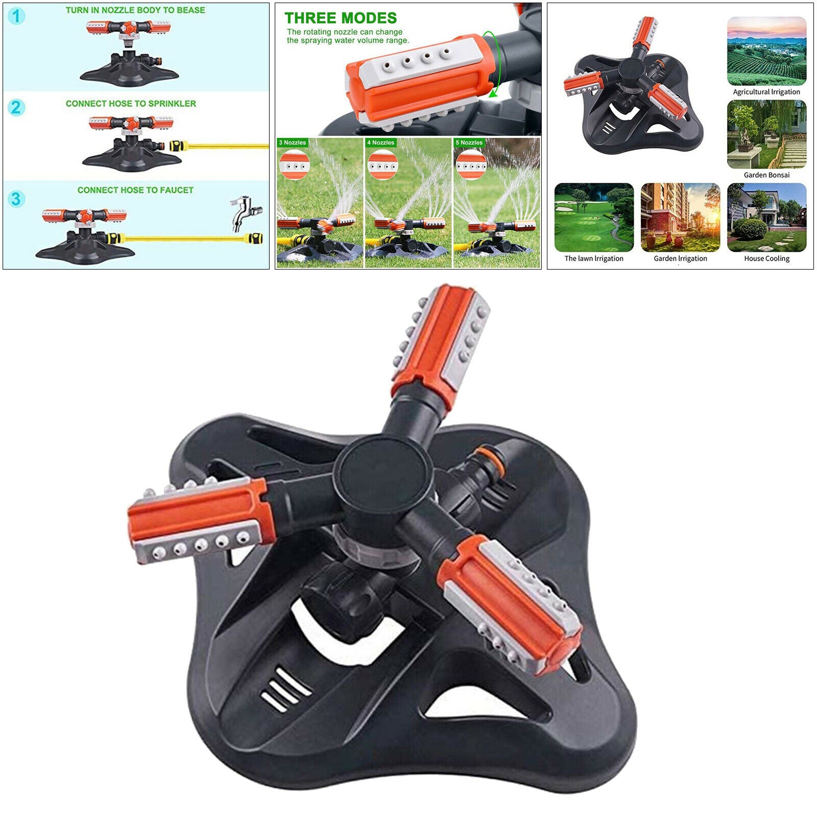 Upgrade Garden Lawn Sprinkler Water Yard Sprinkler Automatic Easy to use