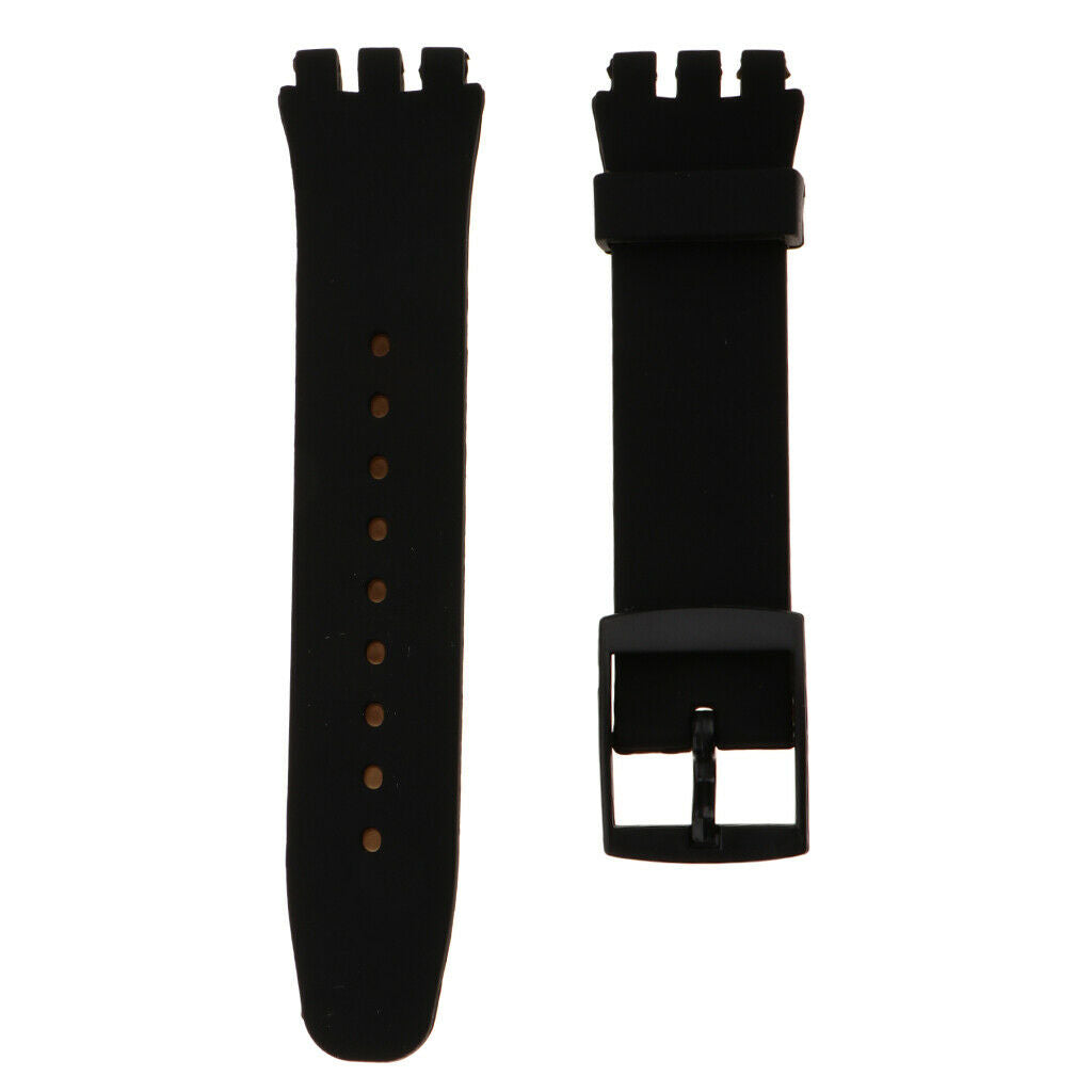 Silicone Watch Bands Watch Straps Replacement Rubber Wrist Band Black