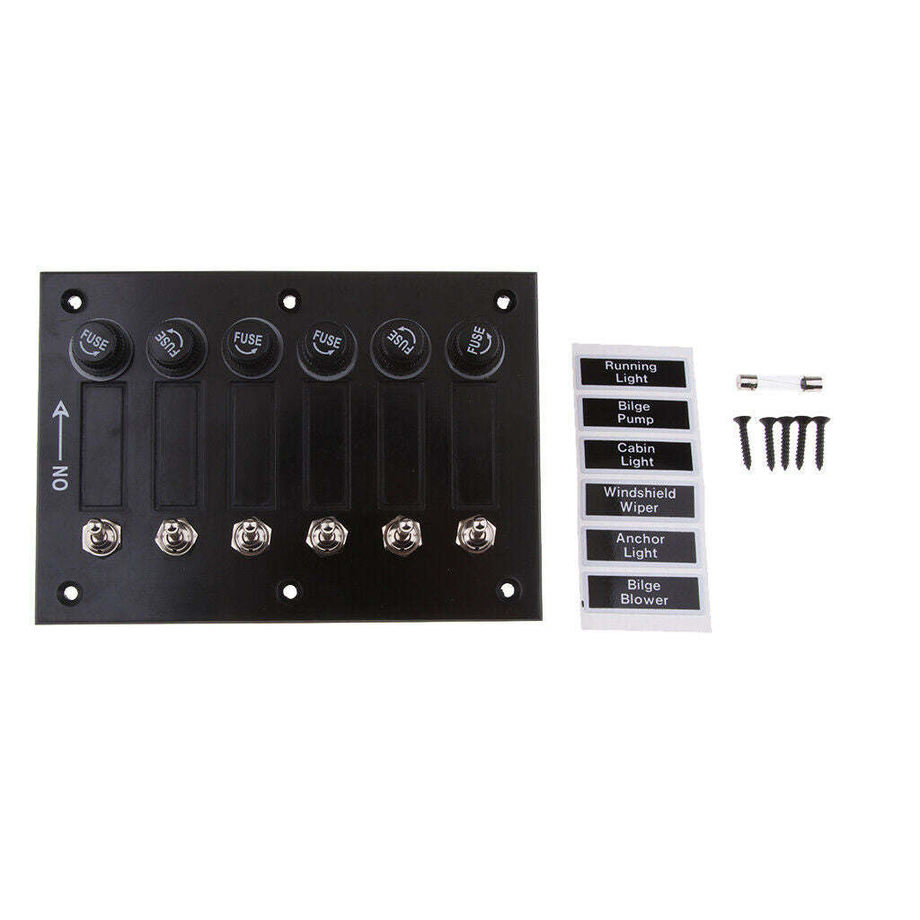 6 Band Panel Toggle Switch Sport Fuse Holder Auto Machine