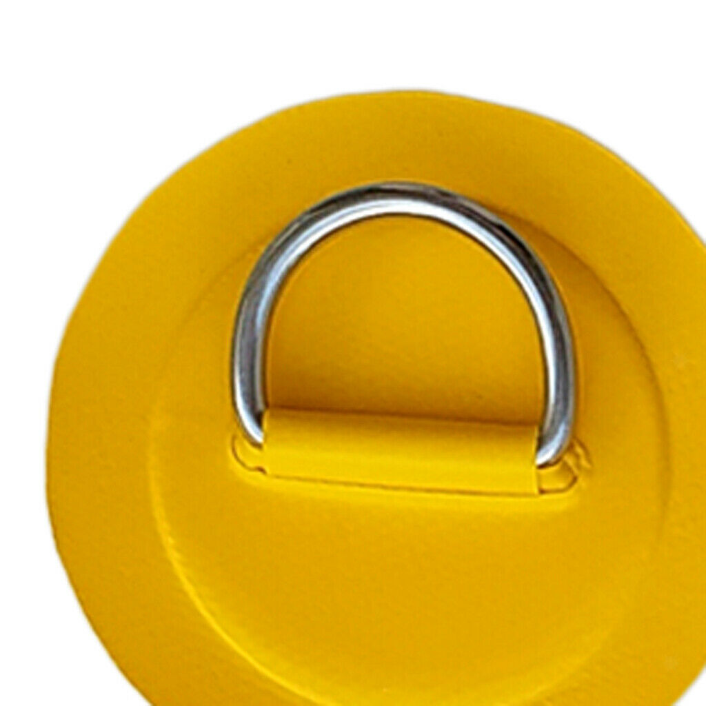6Pcs Stainless Steel D-Ring Round Patch Pad for Inflatable Boat Kayak Dinghy