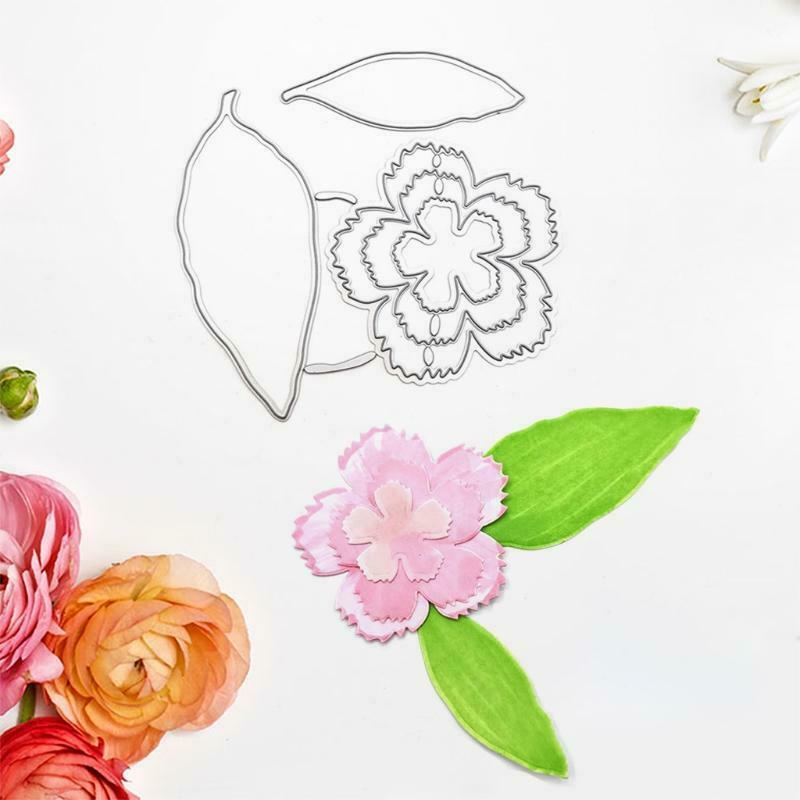 Flower Leaf Metal Cutting Dies Stencil DIY Scrapbooking Album Paper Template