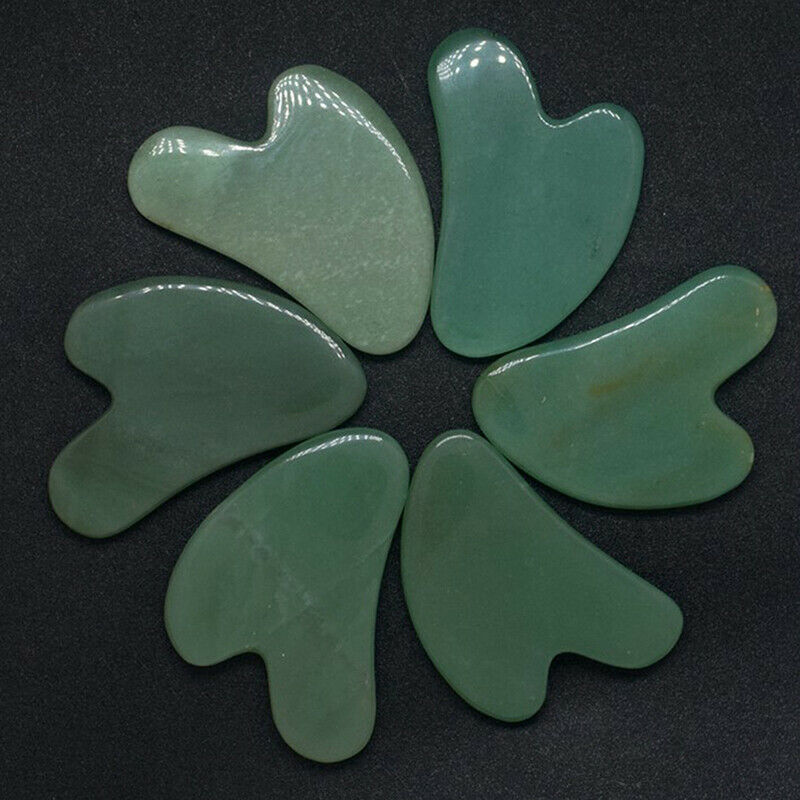 Green Aventurine Stone Scraper Massage Skincare Tool Body Care SPA Gua Sh.l8