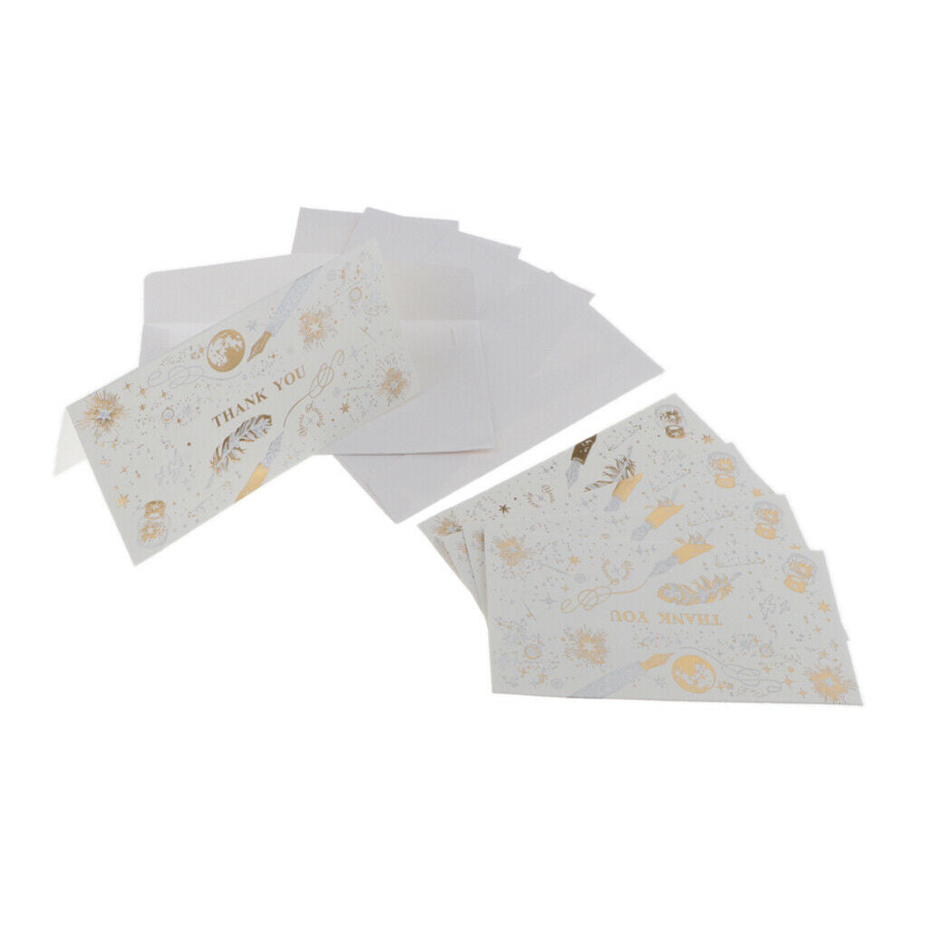 5 Pack Creative Thank You Cards Message Leaf Pattern Wedding Party Christmas