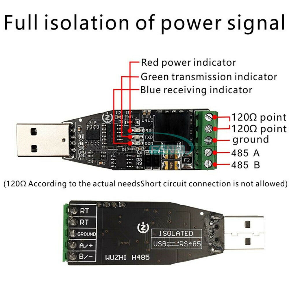 Industrial Grade USB To RS485 Communication Module TVS  Protection CH340