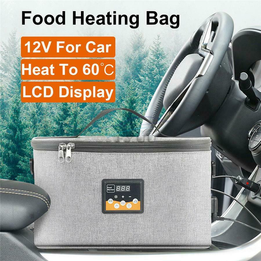 11.81''×5.91''×6.30'' Waterproof 12V Foldable Lunch Box Food Heating Bag For Car