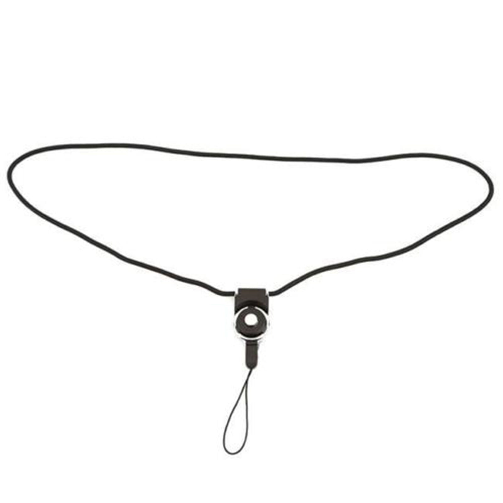 Detachable Ring Neck Strap Lanyard Cell Phone ID Card Camera USB BLACK