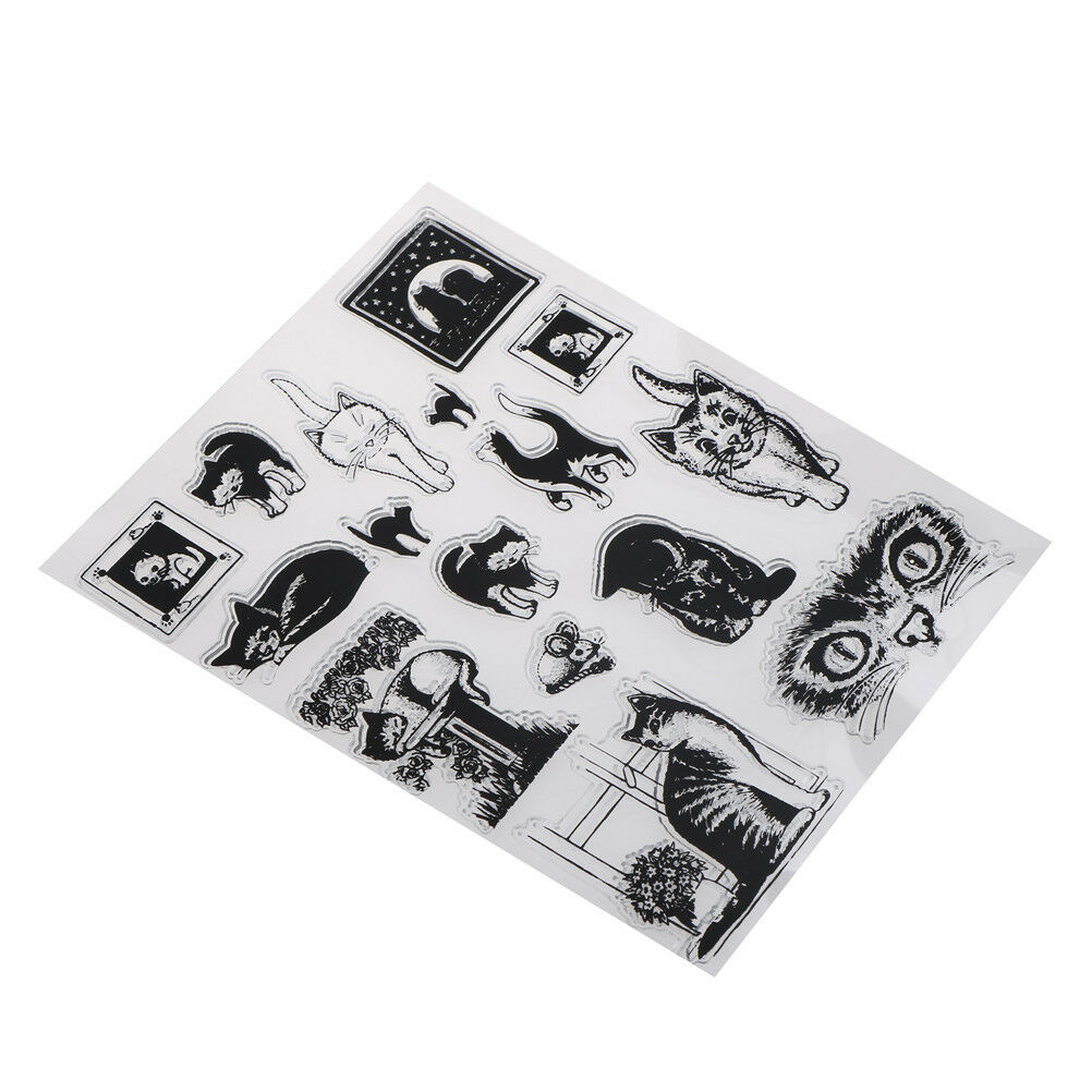 diy cat paradise transparent clear stamp for diy scrapbooking card decora.l8