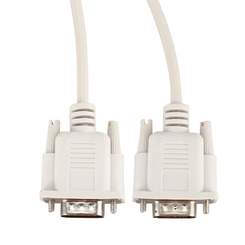 1.4M RS232 DB9 9 Pin Male to VGA Video 15 Pin Male Adapter Cable Light Gray N9Q8