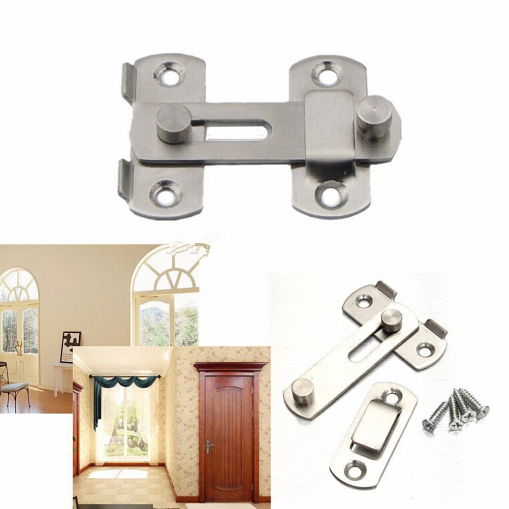 New Stainless Steel Home Safety Gate Door Bolt Latch Slide Lock Hardware+S.l8