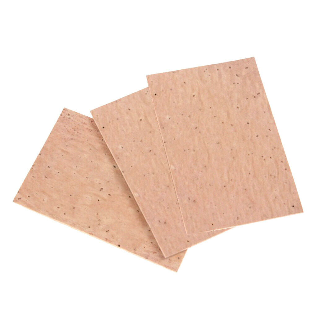 3x Liege for Saxo Mouthpiece Self-adhesive Cork Squares for Soprano Saxophone
