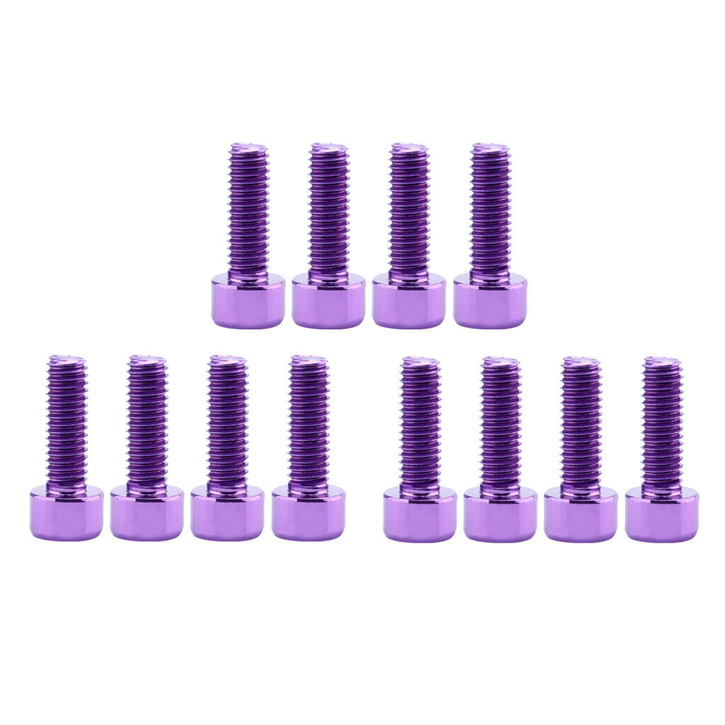 12x Lightweight Bike Water Bottle Cage Holder Bolts Screws Durable Bicycle