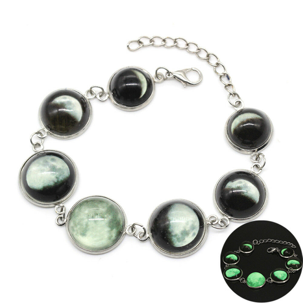 Charm Eclipse Glass Cabochon Luminous Bracelets Creative Unisex Jewelry Gift