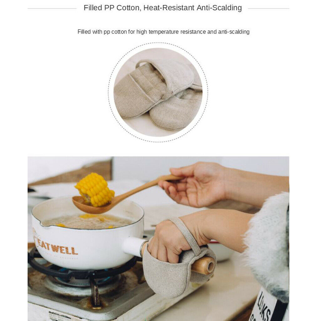 Resistant Oven Gloves Microwave Barbecue Gloves Cotton And Linen Gloves