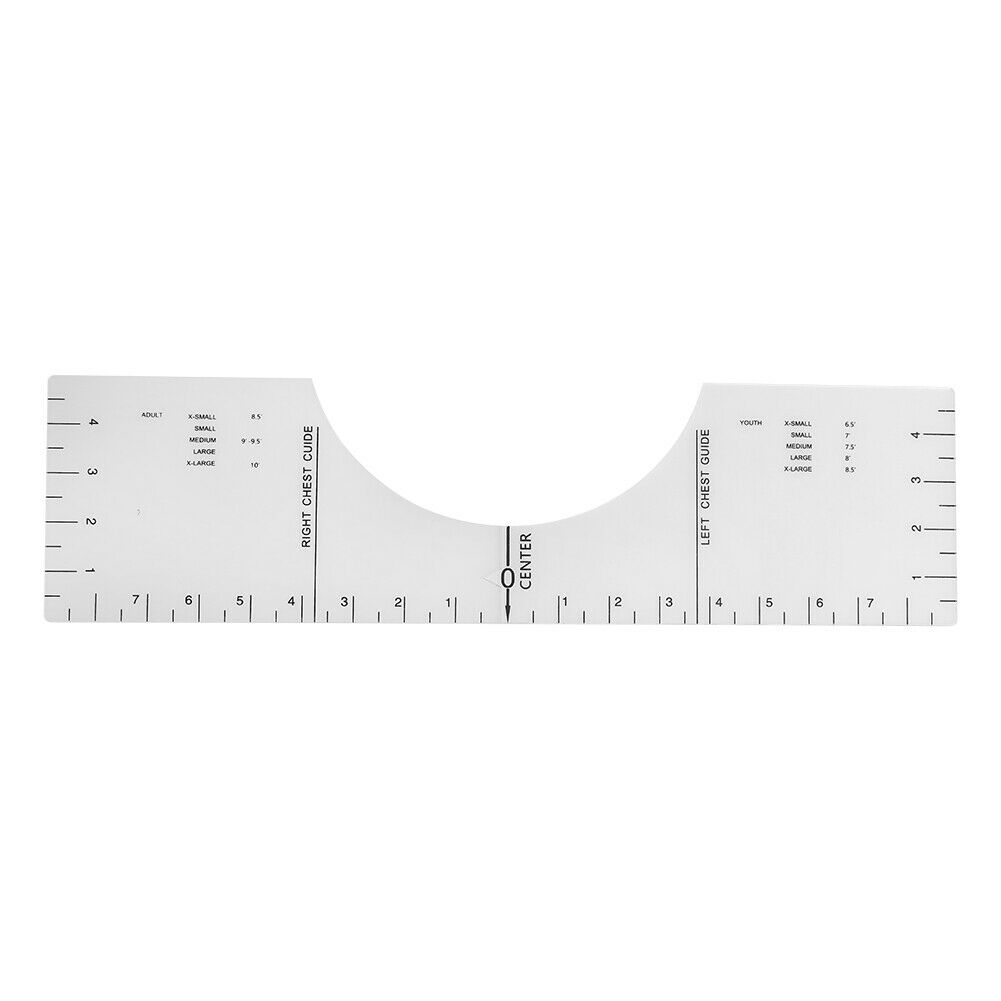 DIY Drawing Sewing Alignment Patchwork T-Shirt Ruler Centering Guide Ruler @