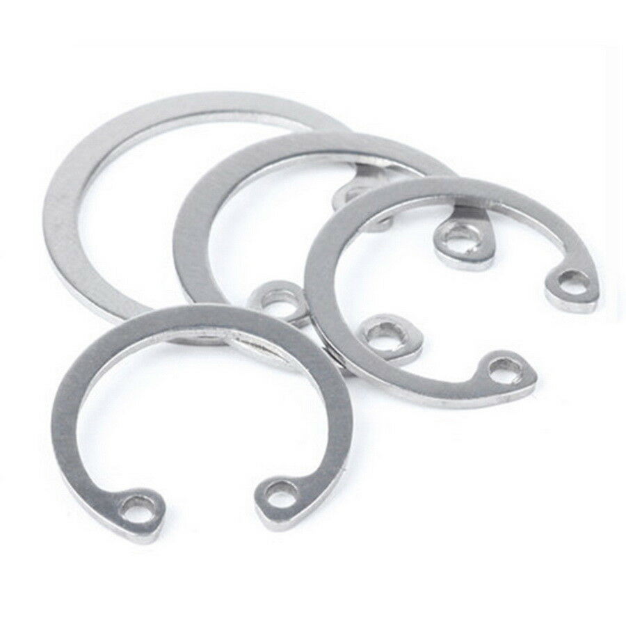 60pcs M8-M18 Internal Circlips Retaining Rings C Clips Kit - A2 304 Stainless